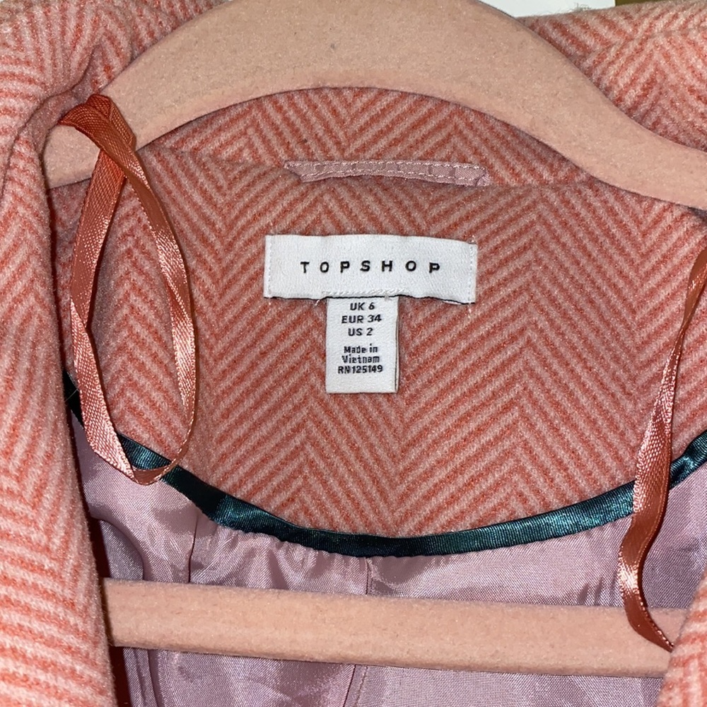 Pink Belted Herrington Coat - Picture 3 of 6